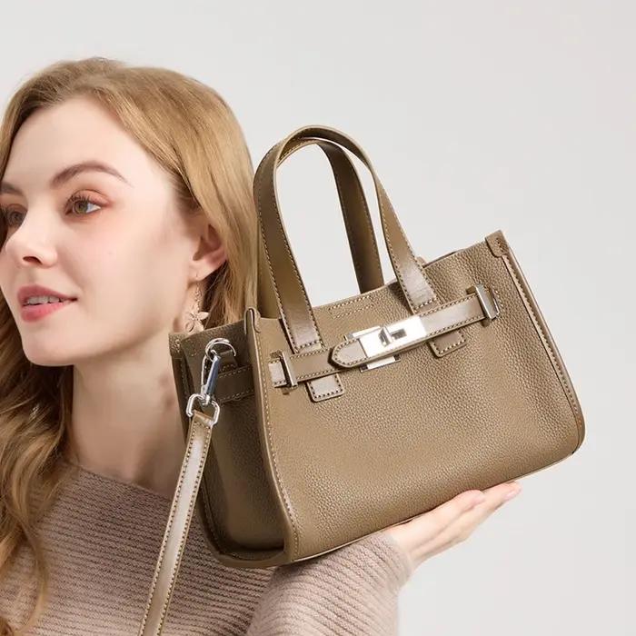 Sacs à main de luxe en cuir véritable pour femmes, sacoche en cuir de vache, mini sacs à la mode, sa