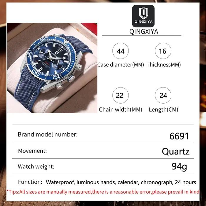 QINGXIYA mode chronographe montre à Quartz hommes bracelet en Silicone étanche calendrier 24 heures