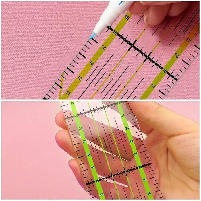 Règle de Patchwork de Quilting de 15cm, 1/2 pièces, règle de coupe de tissu, règles de couture en ac