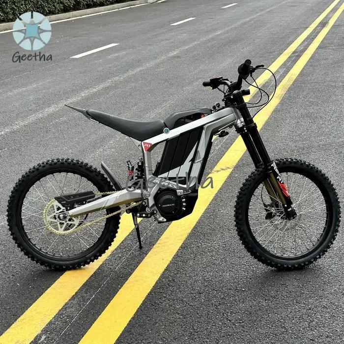 Moto électrique tout-terrain légère 72V 88km/h 8000W, moto de cross électrique pour adultes, batterie lithium