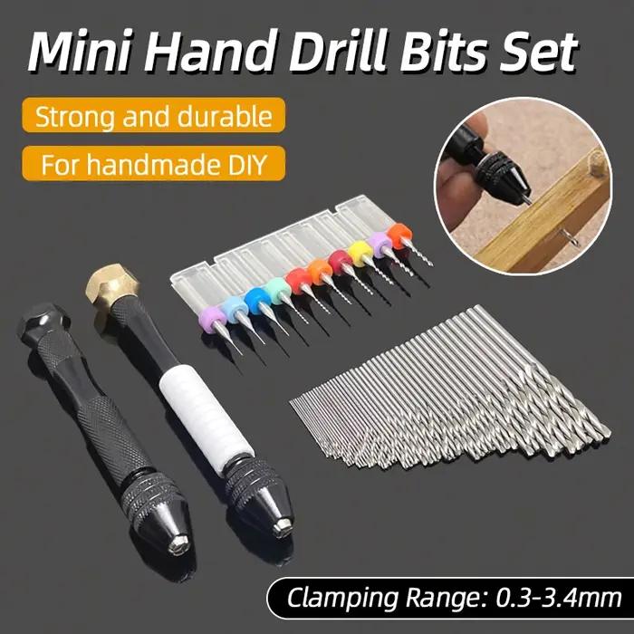 Mini perceuse à main en Micro aluminium 0.3-3.4mm, avec mandrin sans clé, outils manuels rotatifs, p