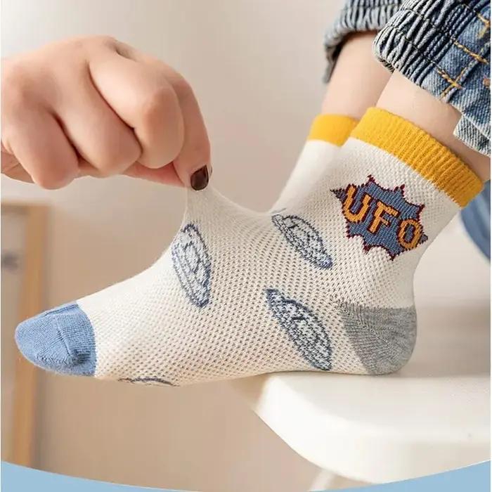 5 paires/lot mignon enfants chaussettes pour filles garçons coton solide princesse enfants chaussett