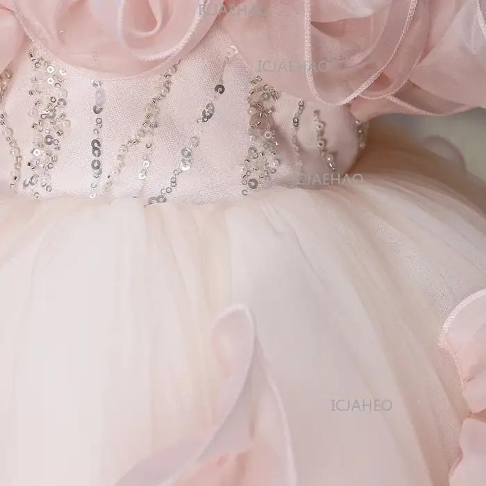 Nouvelle Robe Tutu de Cérémonie pour Bébé Fille, Tenue de Performance pour Fête de Premier Anniversa
