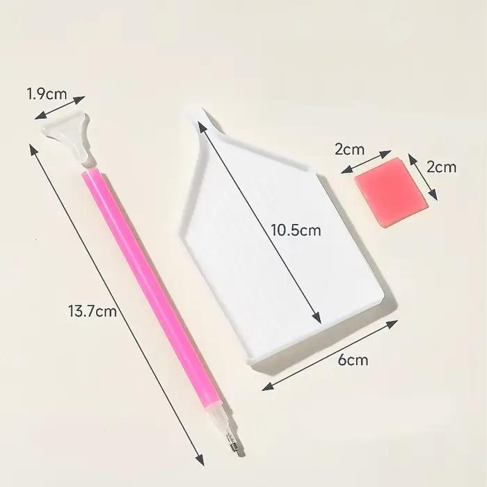 Pickers de strass pour Nail Art, stylo à points avec plateau de rangement, pâte à colle pour diamant