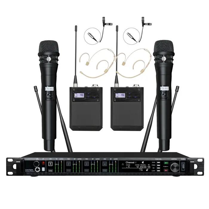 Leicozic microphone sans fil professionnel KSM11 KSM8 système Radio 4 canaux Microphone casque micro