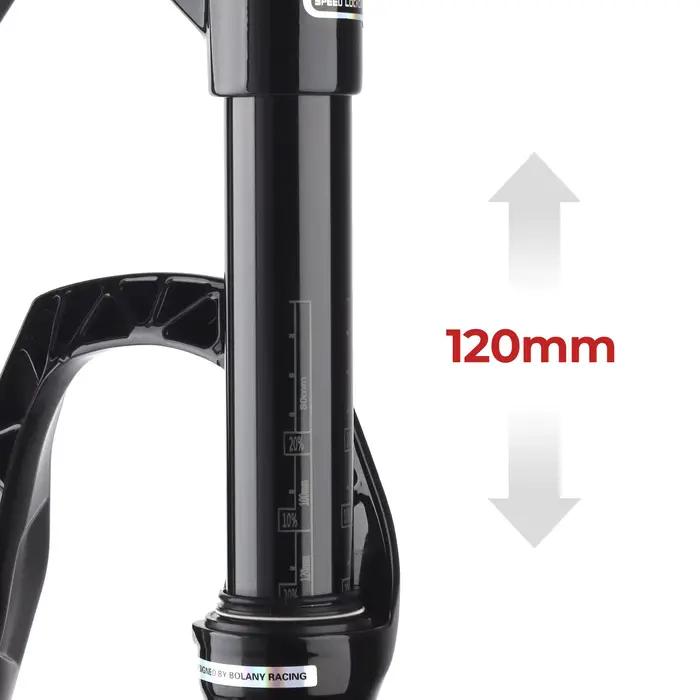 BOLANY fourche à Air de vélo 26/27, 5/29 pouces fourche à Suspension à Tube droit rebond réglable 9x
