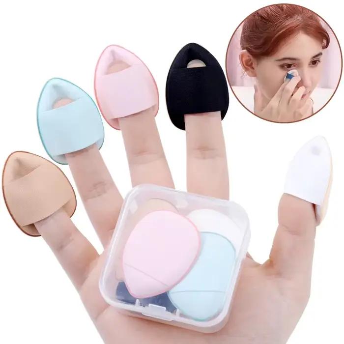 Mini fond de teint bouffant pour les doigts, petit coussin d'air, éponge en poudre, correcteur pour