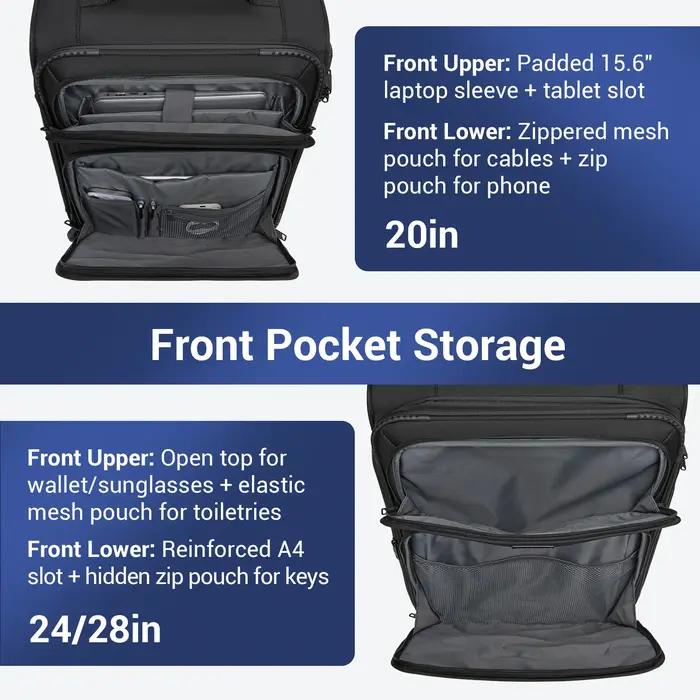 Valise British Traveller - Poignée réglable, 4 roulettes pivotantes, légère, serrure TSA - Bagage en