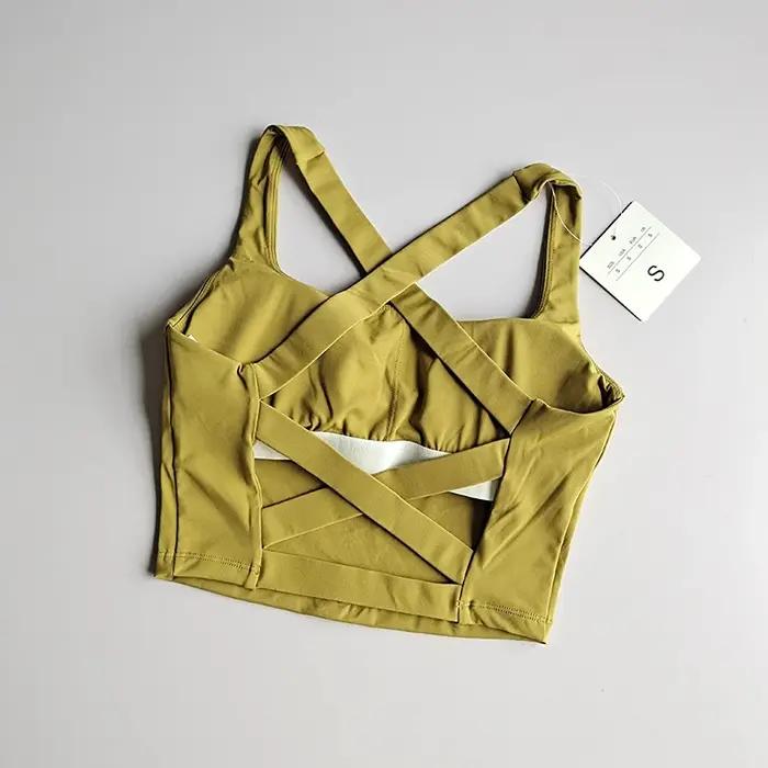 Soutien-gorge de sport femme sans couture haute impact - Push-up sexy pour yoga et fitness intense
