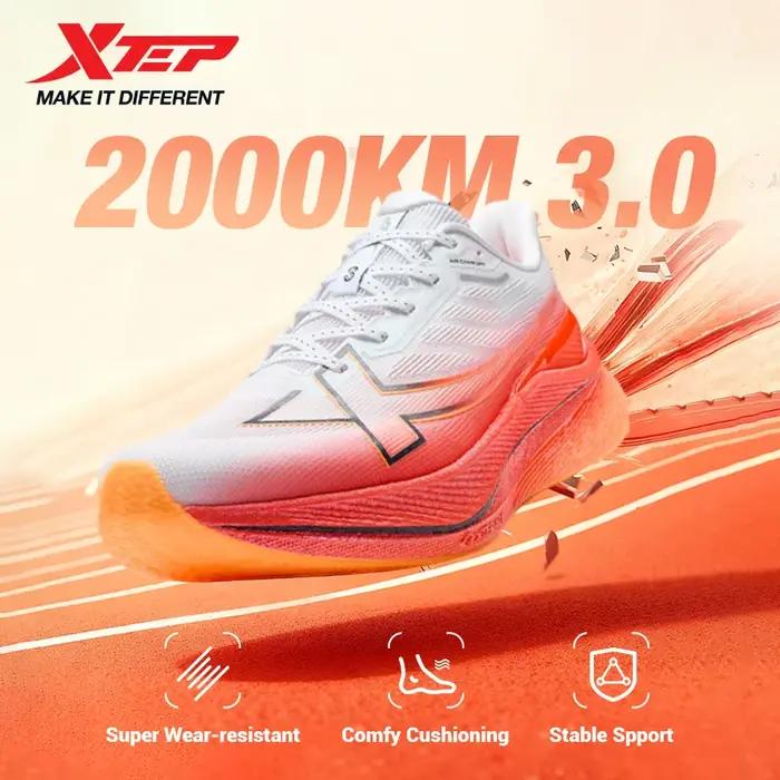 Xtep chaussures de course pour hommes 2000km 3.0 2025 printemps léger amorti résistant à l'usure ent