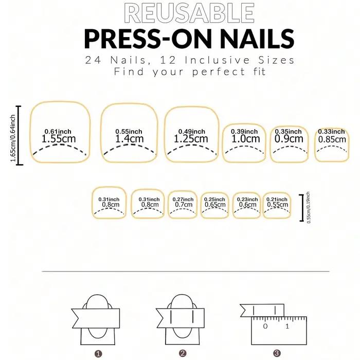 120 pièces améliorent instantané votre look avec un ensemble de faux ongles courts carrés blancs à c