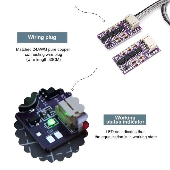 Batterie au Lithium Li-ion Lifepo4 LTO 3S 4s 5s 6s 8s 14s 17s 21s, égaliseur actif, carte d'équilibr