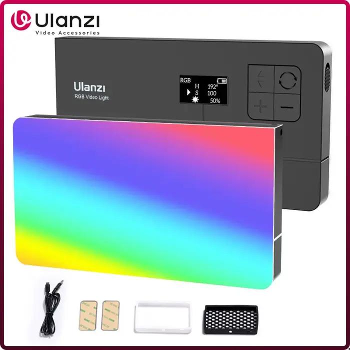 Ulanzi LT002 7 pouces poche LED lumière vidéo RGB panneau lumineux CRI 95 + 2500-9000K avec nid d'ab