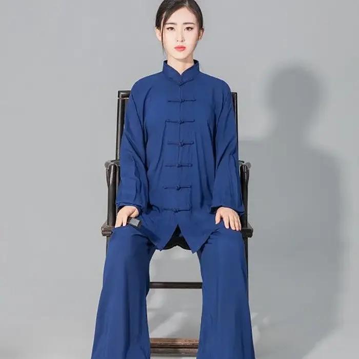 Costume Tai Chi Kung Fu coton hommes femmes - Uniforme arts martiaux Wing Chun veste pantalon