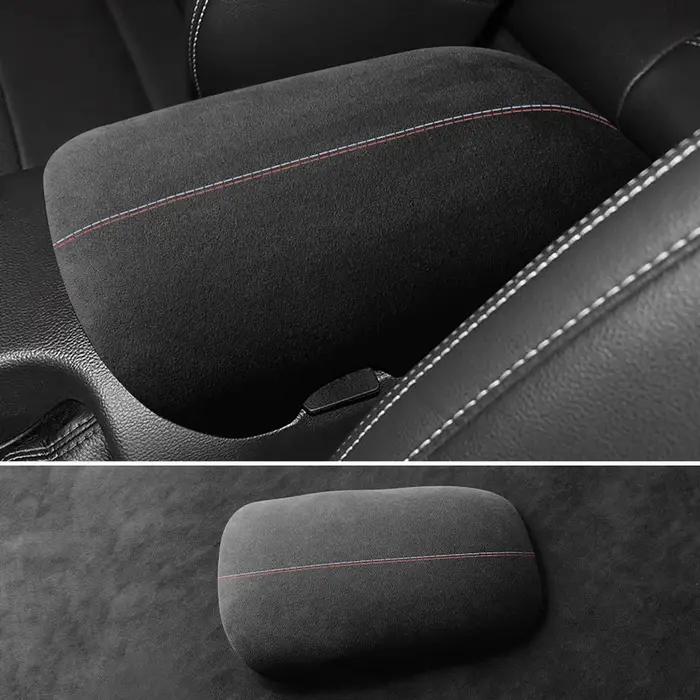 Autocollant décoratif en Alcantara pour boîte d'accoudoir de siège Mustang, couverture de coffre, ga