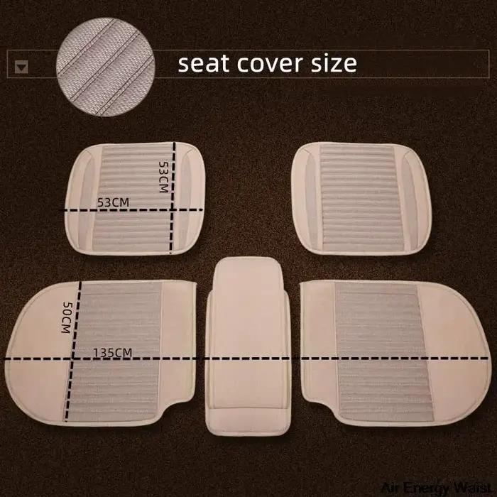 Coussin de siège de voiture en lin, coussinets antidérapants pour sièges principaux et copilote, hou
