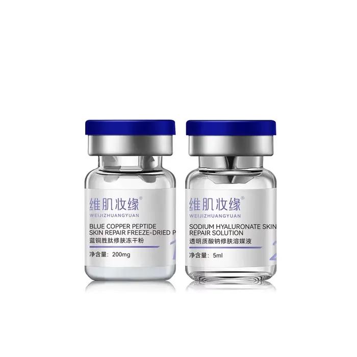 Peptide de cuivre bleu GHK-CU, poudre lyophilisée de cuivre, hydratation, rajeunissement de la peau,