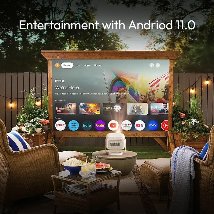 BYINTEK U90 projecteur 4K Full HD1080P cinéma Android 11.0 WiFi Mini Portable 1080P Home cinéma vidé