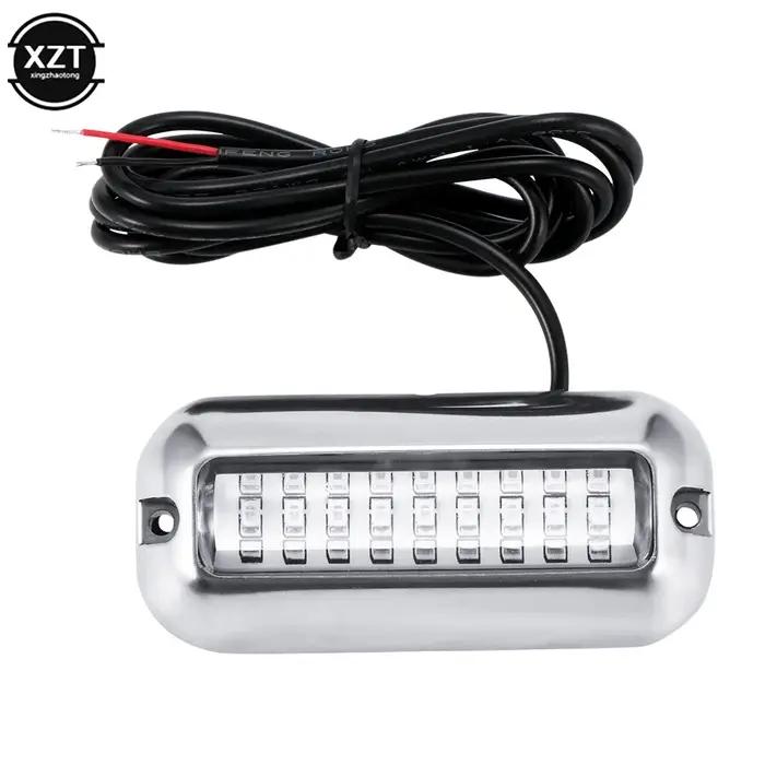 27LED 12V bateau arrière lumière sous-marine ponton Marine bateau accessoires lumière en acier inoxy