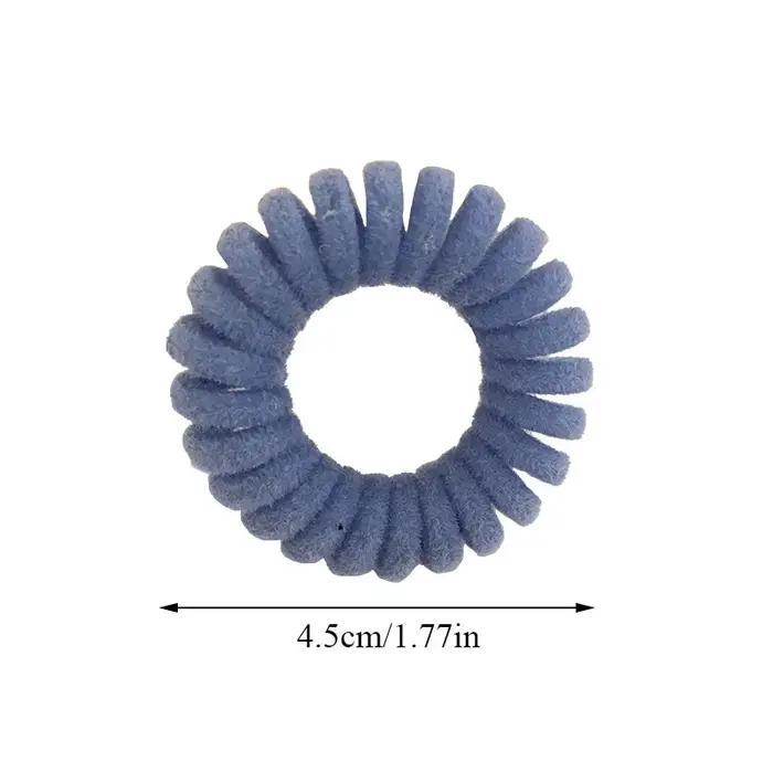 Bandes de cheveux élastiques tricotées en fil de téléphone pour filles et femmes élégantes, accessoires de cheveux, vêtements de sauna, attaches en forme de spirale