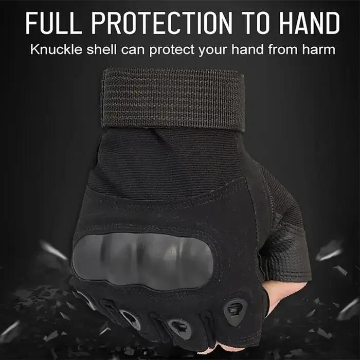 1 paire de gants tactiques sans doigts pour hommes – Idéal pour les sports de plein air, le tir, la