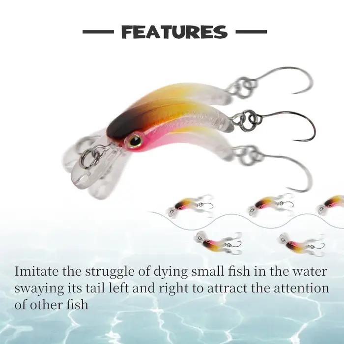 LETOYO Mini truite leurre 1.2g flottant vairon truite leurre de pêche Micro dur leurres appâts artif