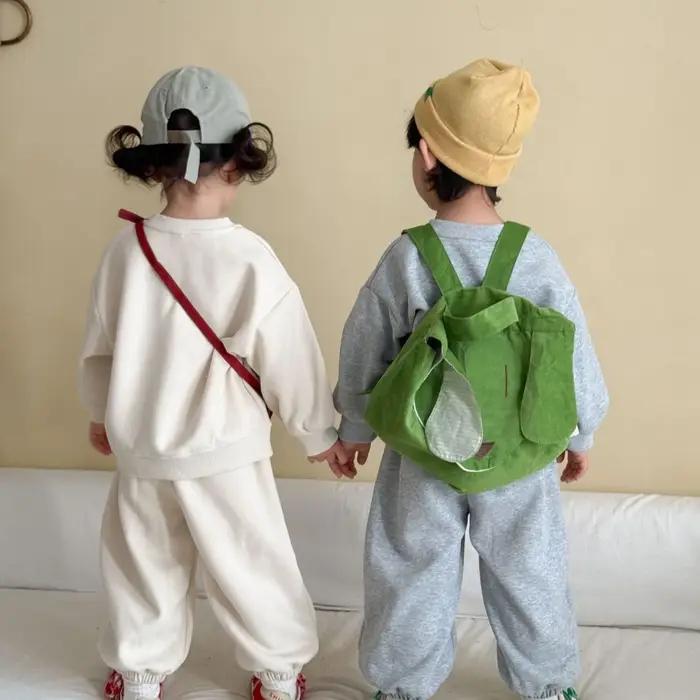 Ensemble de survêtement décontracté pour enfants 2026 dessin animé manches longues col rond pour garçons filles jouer se sentir à l'aise et bien habillé occasions spéciales