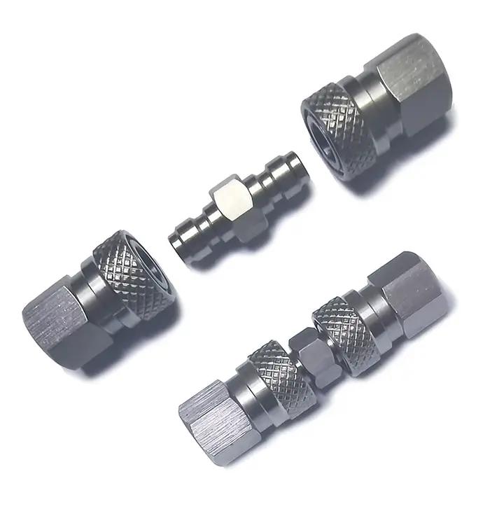 Adaptateur mâle à déconnexion rapide, en acier inoxydable, Double mâle, mamelon de remplissage 8MM,