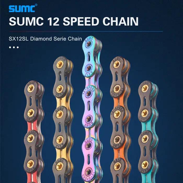 SUMC chaîne de vélo diamant 12 vitesses vtt vélo de route de montagne Ultra léger et Durable chaîne