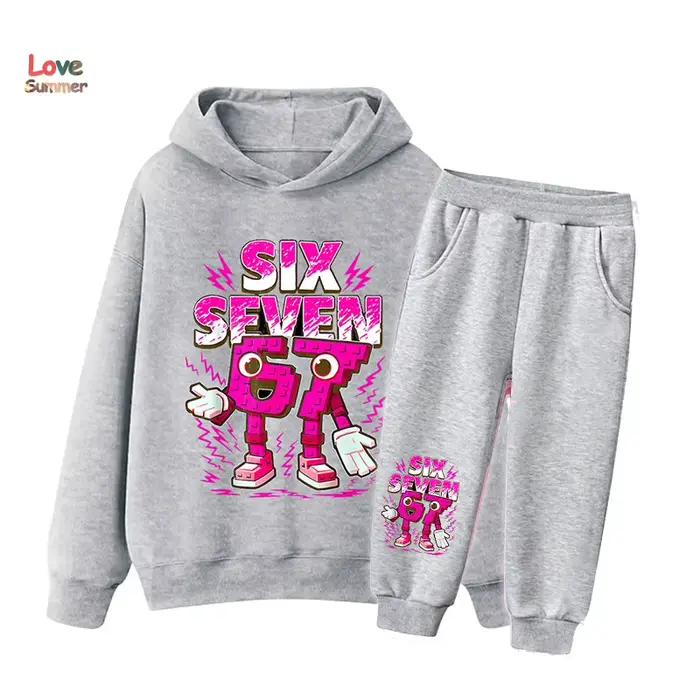 Ensemble 2 pièces sweat à capuche et pantalon pour garçons et filles, style italien Brainrot, pour e