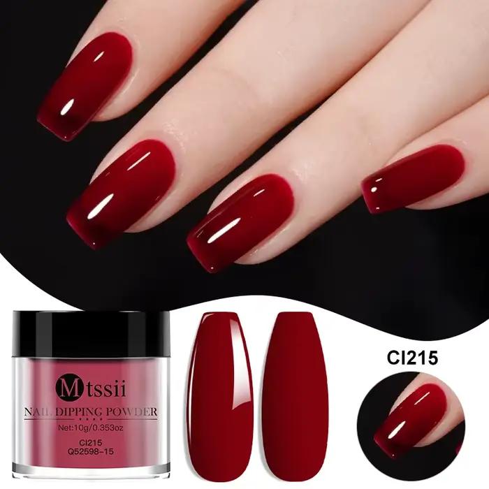 MTSSII 10g poudre à tremper pour ongles naturel sec sans lampe Cure bricolage Nail Art décoration Pi