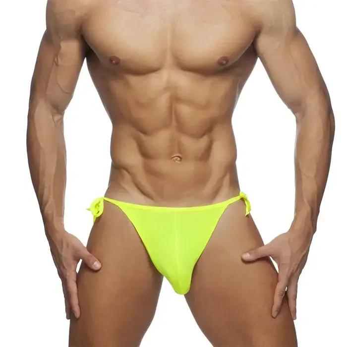 Maillot de bain taille basse pour homme, string bikini sexy, culotte de plage, sous-vêtement de surf