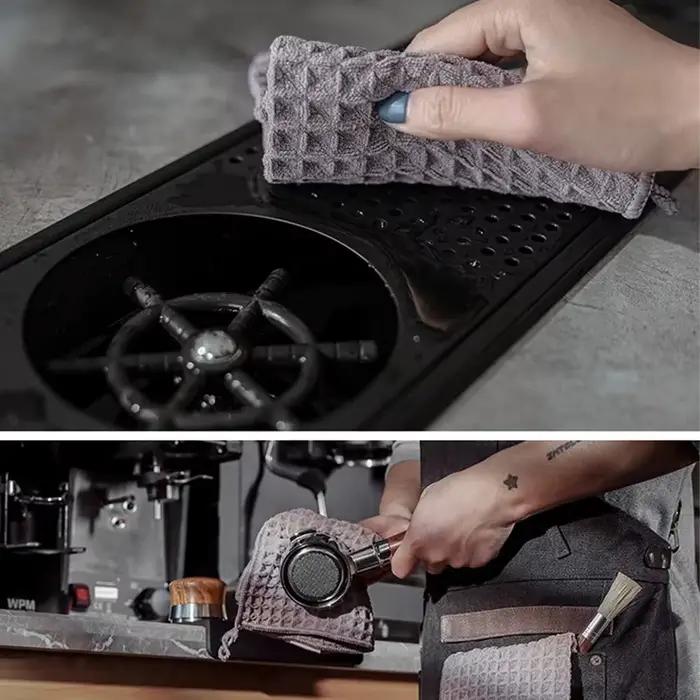 Serviette de Barista Super absorbante, chiffon spécial pour Machine à café, sans peluches, carrée, c