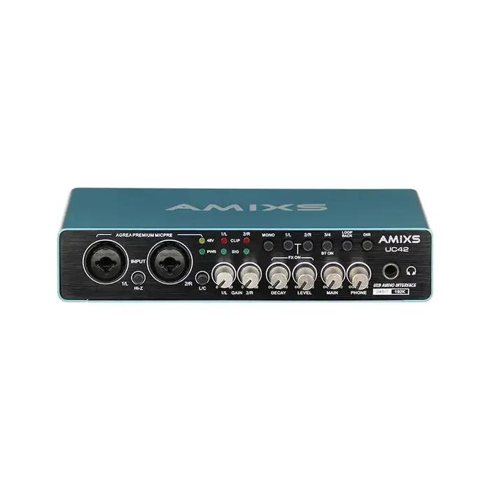 AMIXS UC42 Interface Audio pour Enregistrement Ordinateur Lecteur Gratuit USB Carte Son Externe pour