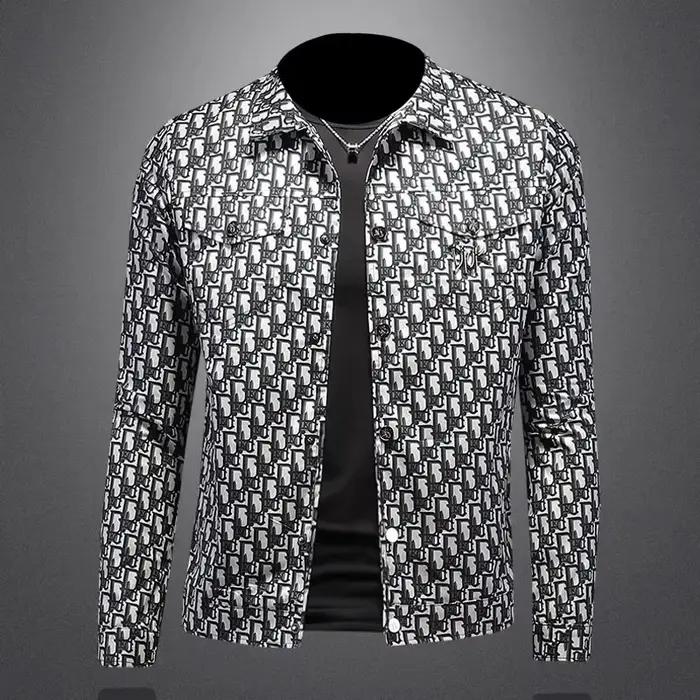 Veste imprimée à carreaux pour hommes, grande taille, col décontracté, vêtements d'extérieur, tendan