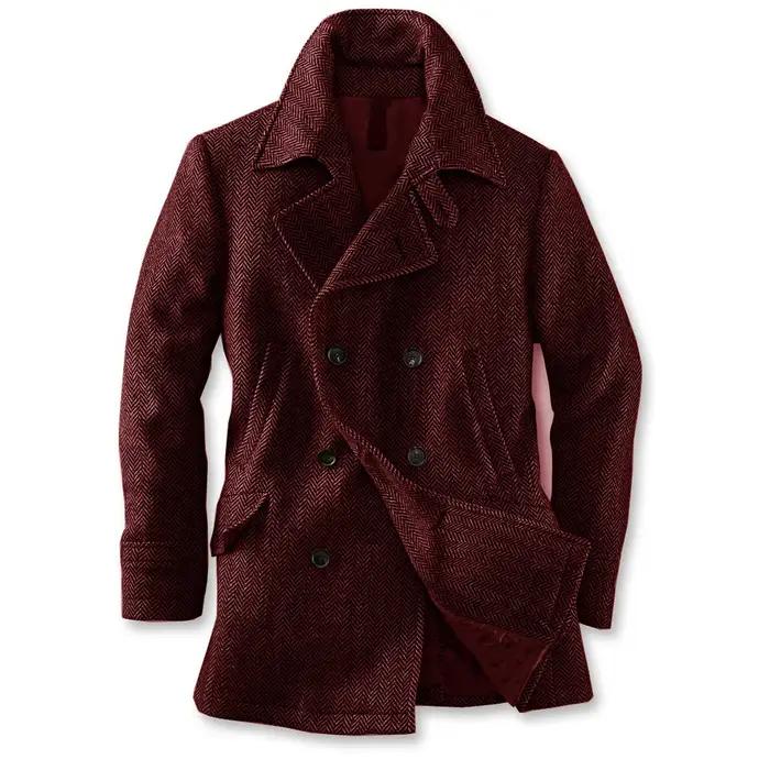 Veste de costume pour hommes, simple boutonnage, chevrons, poches Design de mode décontractées, tail