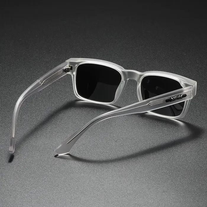 Lunettes de soleil polarisées carrées de qualité pour hommes, noyau métallique UV400 unisexe, pour v