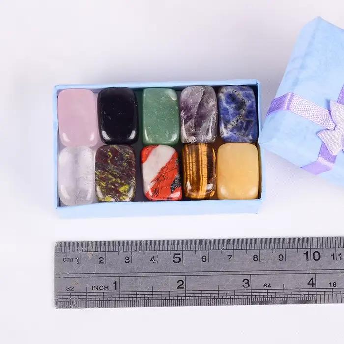 10 pièces/ensemble pierre naturelle caída 15-20mm mélange roche et Quartz Rose perle Chakra cristal