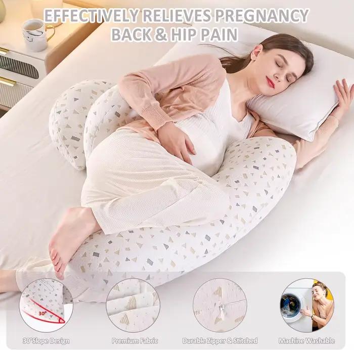 Oreiller de grossesse oreiller de maternité pour dormir sur le côté confort oreiller de soutien comp