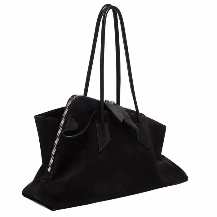 Sac à main polyvalent en Faux daim, couleur unie, à la mode, produit de haute qualité, grande capaci