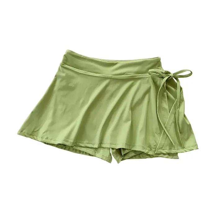 Jupe de sport de Yoga, jupe de Tennis de Badminton, pantalon demi-corps, jupe de poche à séchage rap