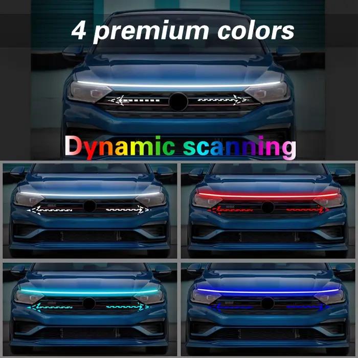 Feu de voiture étanche DRL avec balayage de démarrage, phare antibrouillard 12V pour Volkswagen VW T