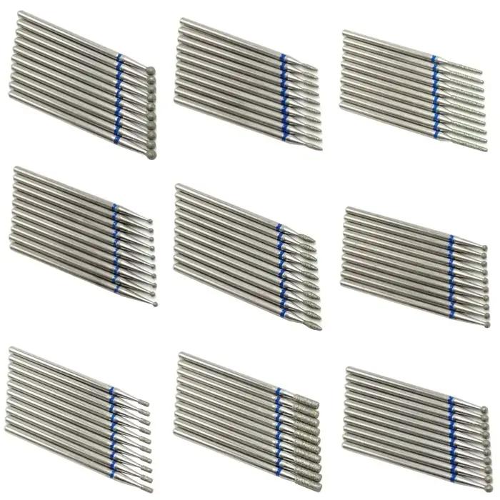 10 pièces ensemble diamant foret à ongles rotatif fraises électriques pour pédicure manucure fichier