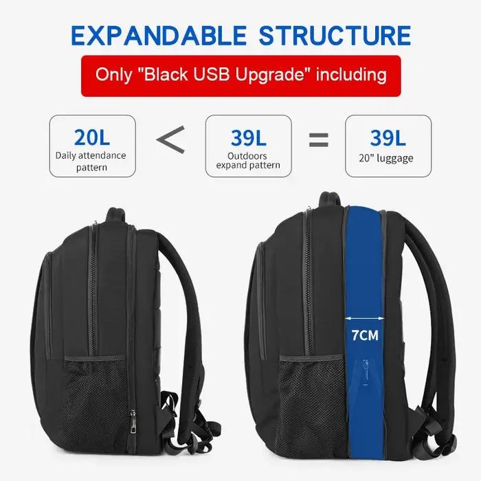 Tigernu hommes sacs à dos sacs à dos à Compression sous vide 14 15.6 17.3 ''sac à dos pour ordinateu
