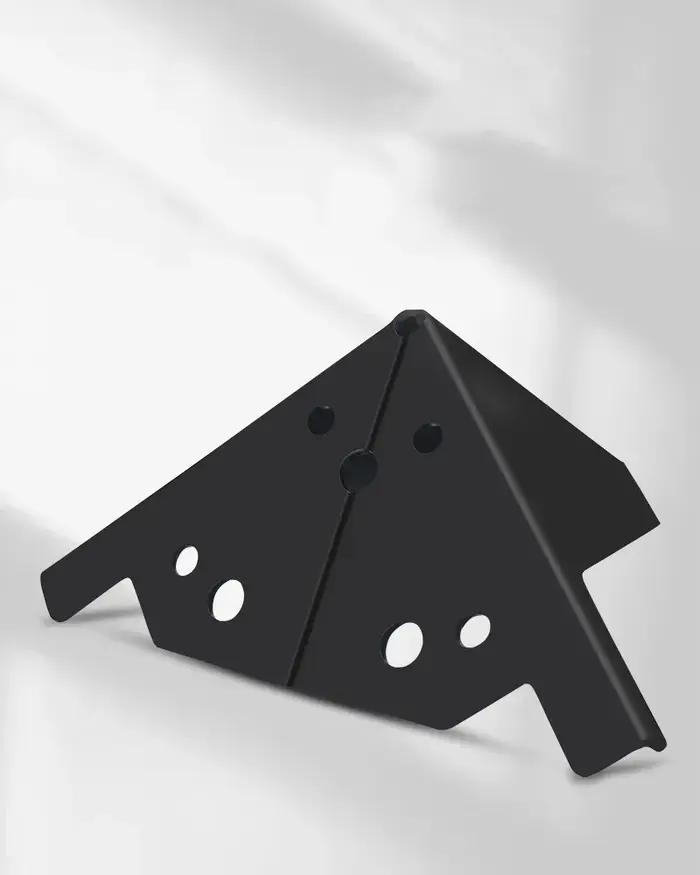 4 pièces pieds de canapé en métal pieds d'armoire de meubles pieds de meuble TV noirs pieds de Suppo