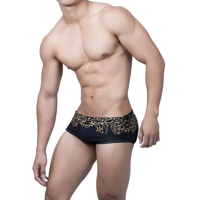 Maillot de bain à fleurs pour hommes, maillot de bain pour bain de soleil, taille basse, Sexy, tenda