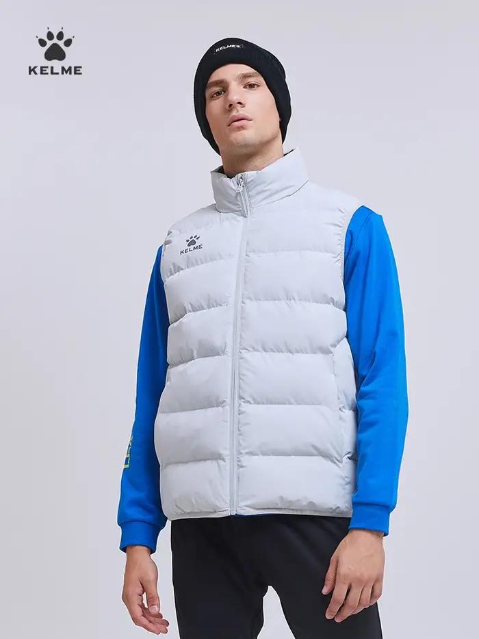 KELME – veste de sport en coton pour hommes, nouvelle veste chaude et coupe-vent sans manches pour l