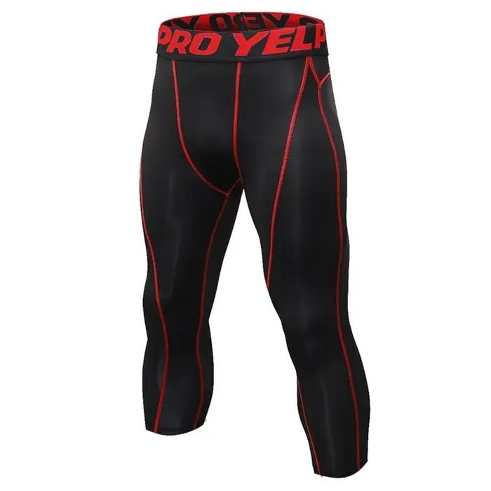 Legging athlétique à Compression 3/4 pour hommes, couche de Base, collants de course, de gymnastique