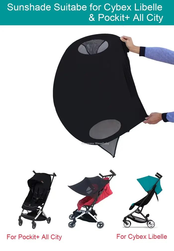KID COLU ® Accessoires de poussette pour bébé, pare-soleil, housse d'auvent extensible pour Cybex