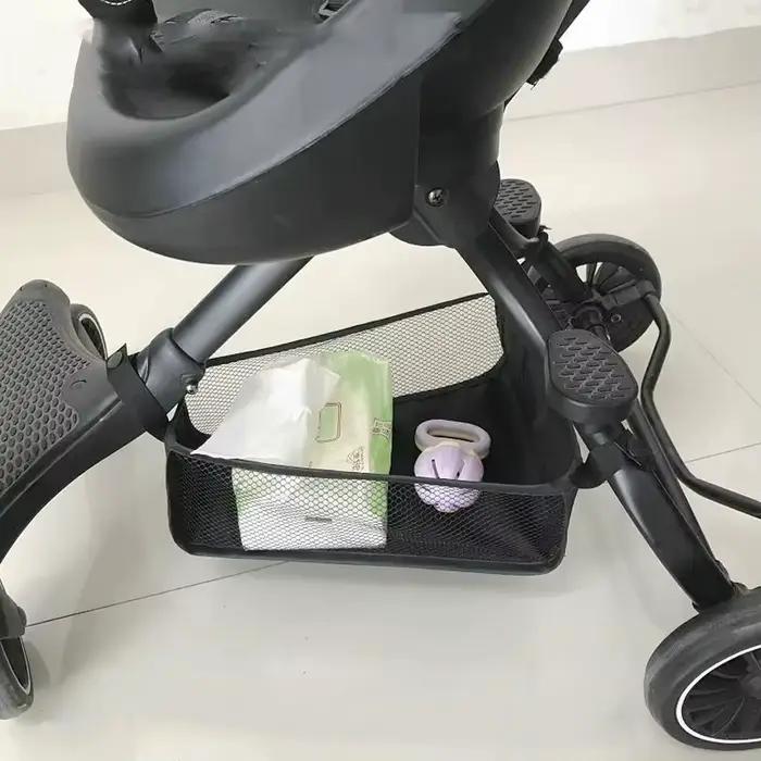 Sac de rangement inférieur pour poussette, panier de rangement universel en maille tridimensionnelle